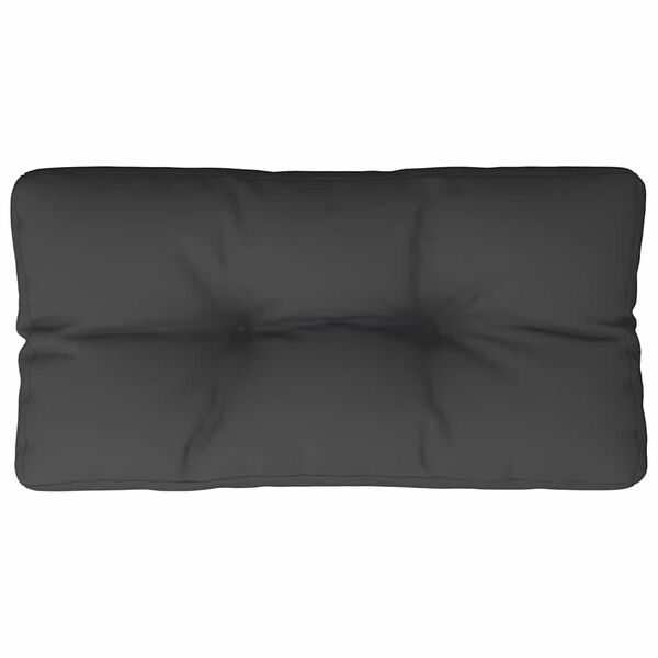 vidaXL Coussin de palette noir 80x40x12 cm tissu