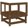 vidaXL Canap&eacute; d'angle de jardin marron miel bois de pin solide