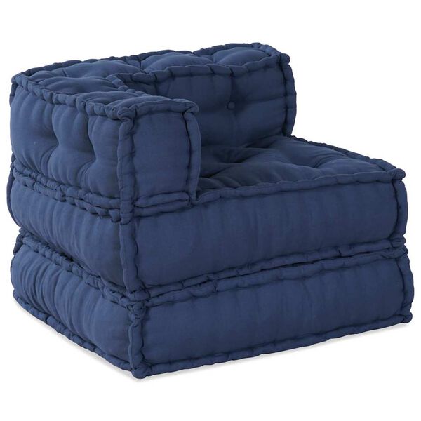 vidaXL Canapé modulaire 3 pcs Indigo tissu