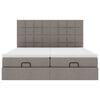 VidaXL Cadre de lit ottoman avec matelas taupe 180x200 cm tissu