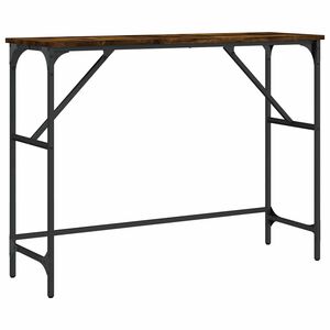 vidaXL Table console ch&ecirc;ne fum&eacute; 100x32x75 cm bois d'ing&eacute;nierie