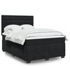 vidaXL Sommier &agrave; lattes de lit avec matelas Noir 140x190 cm Velours