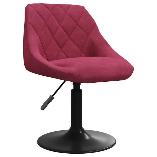 vidaXL Chaises à manger pivotantes lot de 6 rouge bordeaux velours