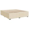 vidaXL Sommier &agrave; lattes de lit avec matelas Cr&egrave;me 180x200 cm Tissu