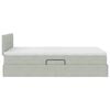 vidaXL Lit de Rangement avec matelas Gris clair 120 x 190 cm Velours