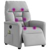 vidaXL Fauteuil de massage inclinable &eacute;lectrique gris nuage tissu