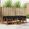 vidaXL Ensemble de canap&eacute;s d'ext&eacute;rieur 7 pcs Naturel et Noir