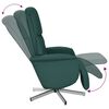 vidaXL Fauteuil inclinable avec repose-pieds vert fonc&eacute; tissu