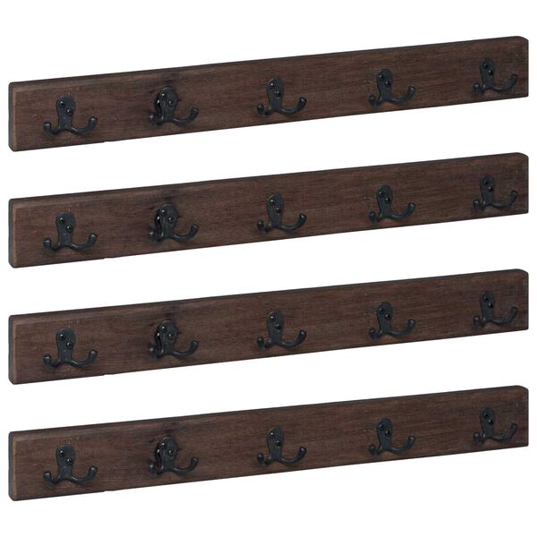 vidaXL Cintre Marron 60 x 7 x 8 cm Bois Recycl&eacute; Solide