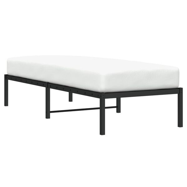 vidaXL Cadre de lit métal sans matelas noir 75x190 cm