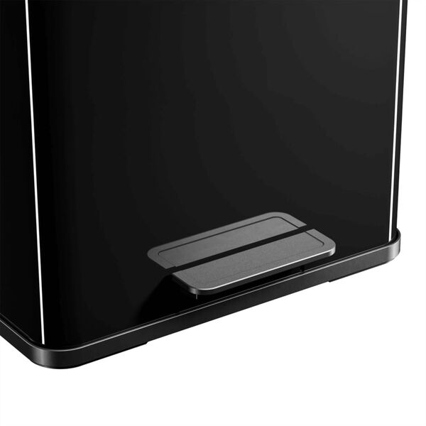 Hailo Poubelle &agrave; p&eacute;dale Oko Duo Plus Taille L 17+9 L Noir 0630-260