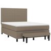 vidaXL Sommier &agrave; lattes de lit avec matelas Taupe 140x200 cm Tissu