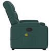 vidaXL Fauteuil inclinable de massage Vert foncé Tissu