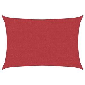 vidaXL Voile d'ombrage 160 g/m&sup2; Rouge 2x2,5 m PEHD