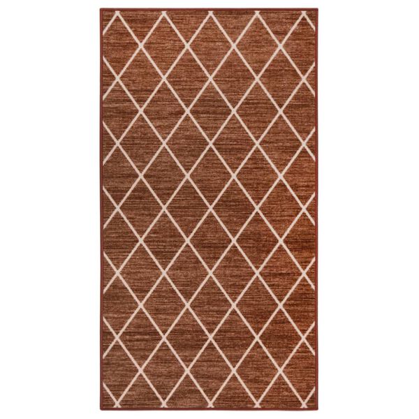 vidaXL Tapis de couloir Marron fonc&eacute; 80x200 cm