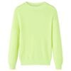 vidaXL Pull-over tricot&eacute; pour enfants jaune fluo 116