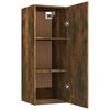 vidaXL Armoire murale Chêne fumé 34,5x34x90 cm Bois d'ingénierie