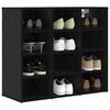 vidaXL Cabinet &agrave; chaussures avec &eacute;tag&egrave;re Ch&ecirc;ne noir 77,5 x 30 x 67 cm