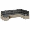 vidaXL Ensemble de Canap&eacute;s avec coussin Gris clair polyrotin
