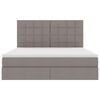 vidaXL Lit avec rangement et matelas Taupe 160 x 200 cm Polyester