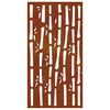 vidaXL D&eacute;coration murale jardin 105x55 cm acier corten design bambou