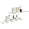 vidaXL &Eacute;tag&egrave;re flottante 2 pcs Blanc 80 x 18 x 2,5 cm Acier