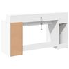 vidaXL Bureau avec lumi&egrave;res LED blanc 160x55x91 cm bois d'ing&eacute;nierie