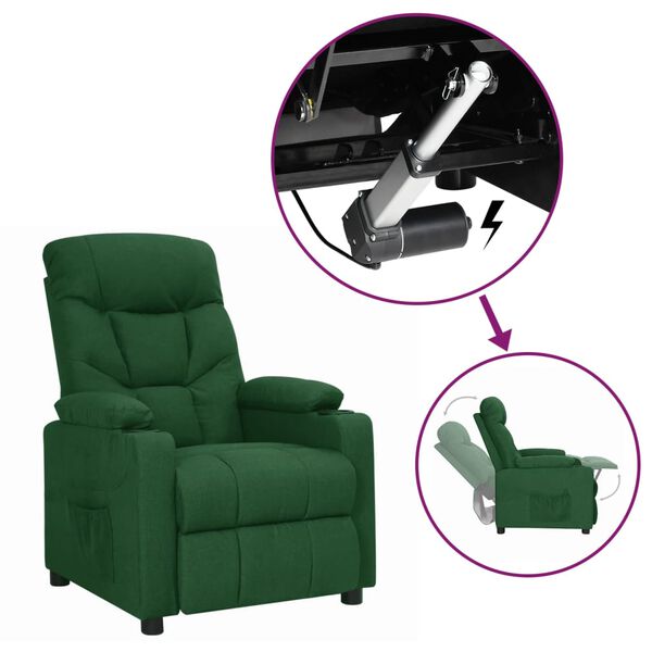vidaXL Fauteuil Vert fonc&eacute; Tissu