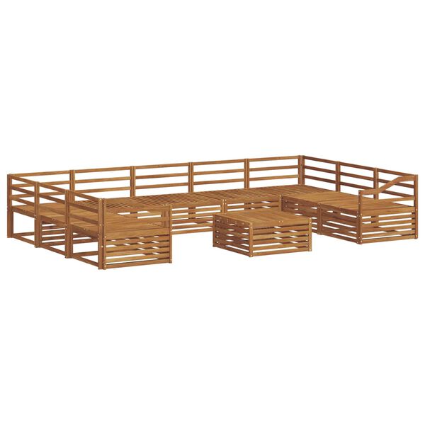 vidaXL Ensembles de canap&eacute;s 10 pcs Naturel Bois d'Acacia Massif