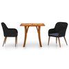 vidaXL Ensemble &agrave; manger de jardin 3 pcs Noir