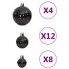 vidaXL Ensemble de boules de No&euml;l 111 pi&egrave;ces noir polystyr&egrave;ne