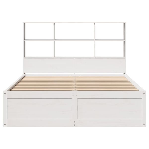 vidaXL Cadre de lit sans matelas blanc 120x190 cm bois de pin massif