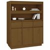 vidaXL Buffet haut Marron miel 89x40x116,5 cm Bois massif de pin