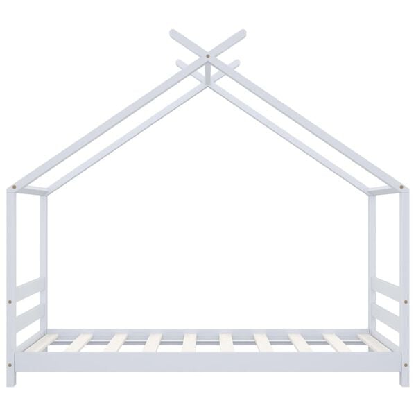 vidaXL Cadre de lit d'enfant Blanc Bois de pin massif 80x160 cm