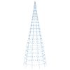 vidaXL Sapin de No&euml;l &agrave; LED sur m&acirc;t de drapeau 550 LED bleu 300 cm