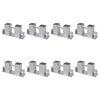 vidaXL Aide d'empilage du bois de chauffage 8 pcs Acier Argent&eacute;