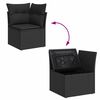vidaXL Ensemble de canap&eacute; de jardin avec coussin 13 pcs Noir polyrotin