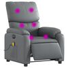 vidaXL Fauteuil de massage inclinable &eacute;lectrique gris similicuir