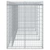 vidaXL Mur de gabion pour poubelle 350x91x120 cm fer galvanis&eacute;