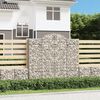 vidaXL Paniers &agrave; gabions arqu&eacute;s 6 pcs 200x50x180/200 cm Fer galvanis&eacute;