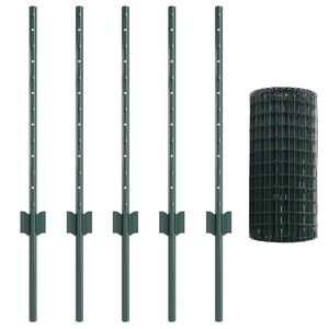vidaXL Cl&ocirc;ture Euro avec poteau 10 x 0,6 m Acier recouvert de PVC Vert