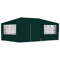 vidaXL Tente de réception avec parois latérales 4x6 m Vert 90 g/m²