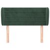 vidaXL Tête de lit avec oreilles Vert foncé 83x23x78/88 cm Velours