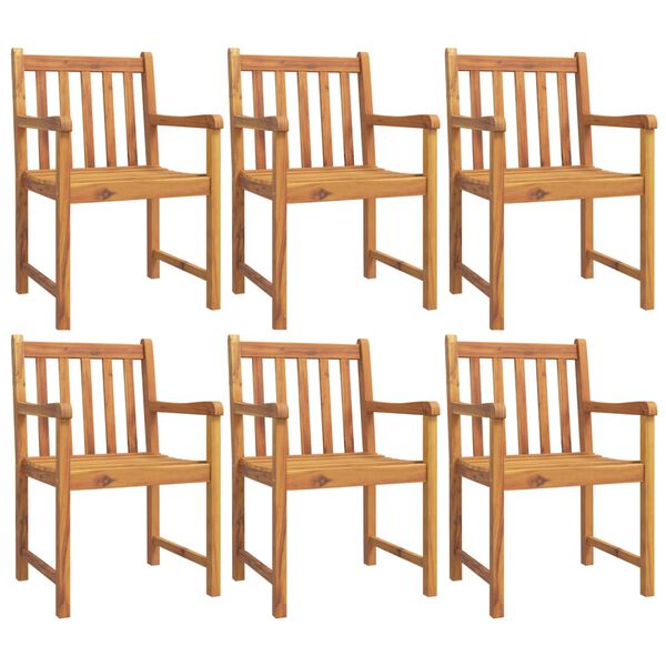 vidaXL Ensemble &agrave; manger de jardin 7 pcs Bois d'acacia solide