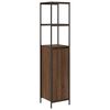 vidaXL Ensemble de mobilier de salle de bain avec &eacute;tag&egrave;re 5 pcs Marron