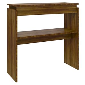 vidaXL Table console Ch&ecirc;ne marron 80x30x80 cm Bois d'ing&eacute;nierie