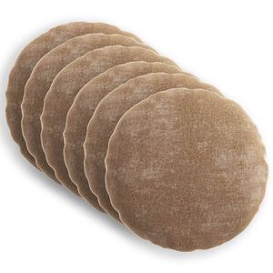 vidaXL Housse de coussin 6 pc HEERLEN Marron &Oslash; 50 cm Tissu Chenille