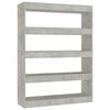 vidaXL Biblioth&egrave;que/S&eacute;parateur de pi&egrave;ce Gris b&eacute;ton 100x30x135 cm