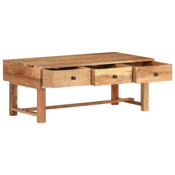 vidaXL Table basse 100x50x40 cm Bois d'acacia massif