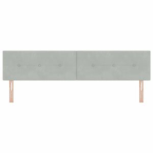 vidaXL T&ecirc;te de lit avec t&ecirc;te de lit Gris clair 200 cm Cuir synth&eacute;tique